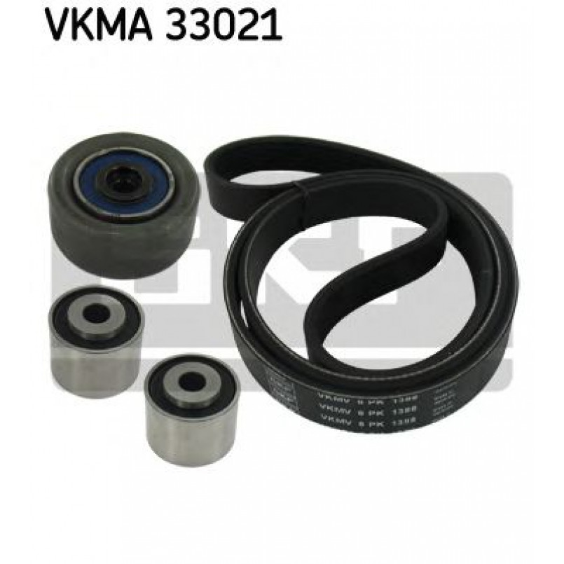 VKMA 33021 SKF Комплект доріжкового ремня (ролик, ремінь)